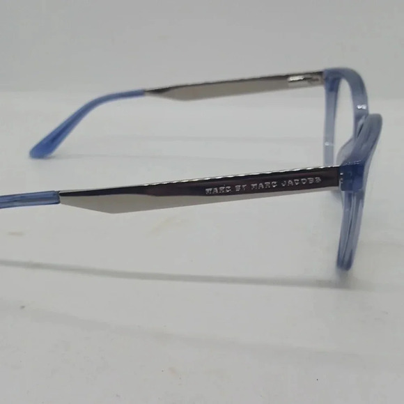 NWOT RX-ABLE MARC BY MARC JACOBS EYEGLASS FRAMES MMJ609 BLUE SILVER - Picture 4 of 5